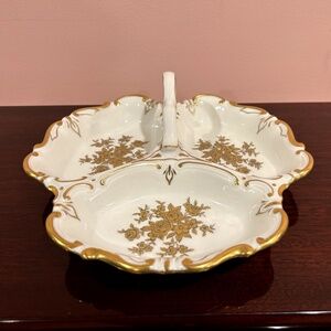 JL Menau Graf Von Henneberg Divided Porcelain Plate Mint Condition